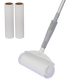佛山市施達清潔設備有限公司（CT CORPORATION LTD.）可撕式滾筒粘塵紙粘毛器 家用衣服滾毛刷除塵沾毛神器不易掉毛 地面鋁長(cháng)桿粘毛器連2個(gè)替換紙芯