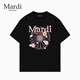 MARDI MOUNTAIN專柜授權 韓國正品2026春夏款小雛菊黑白純棉短袖女t恤 經典黑 M  100-120斤