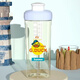 G.duck小黃鴨PPSU兒童直吸水杯牛奶杯喝水喝奶帶刻度1歲以上上學(xué)飲水 直吸藍色吸管水壺+手提繩 400ml