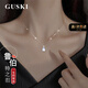 GUSKI珠寶品牌魯伯特之淚項鏈女天然月光石新款七夕情人節禮物送女友 魯伯特項鏈【白金色+禮盒】當/次日達