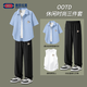 GENIOLAMODE【三件套】男士夏季套裝2026新款休閑搭配一整套帥氣衣服
