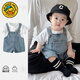 G.duck寶寶牛仔連體衣夏季套裝嬰兒衣服夏裝超萌嬰幼兒夏天背帶外出爬服 T恤+牛仔背帶褲 73cm #建議16-20斤#