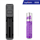 神火（SupFire） 18650鋰電池18650充電器LED強(qiáng)光手電筒電池可充電3.7/4.2V 1節(jié)紫色電池+單沖