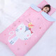 禾聲兒童睡袋1-3歲中大童防踢被子5-10歲嬰兒寶寶睡袋春夏秋冬季3-6歲 粉色小貓 120x75cm，適合1-6歲，絲棉雙膽
