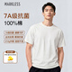 MARKLESS[7A抗菌]100%棉男士T恤210g全棉夏季順滑短袖0635 奶油白 M
