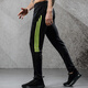 拓營(yíng)者（TotargetCamp）運動(dòng)褲男高彈速干徒步跑步運動(dòng)長(cháng)褲透氣健身褲薄款足球小腳訓練褲 黑熒光綠 XL加絨加厚款