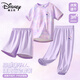 迪士尼（Disney）童裝兒童速干套裝夏季新款中大童衣服寬松涼感T恤女童防蚊褲夏裝