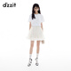 DZZIT地素半身裙夏季打褶網(wǎng)紗立體層次裙子女3J2S2069B 米白色 常規(guī) M