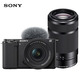 索尼（SONY）ZV-E10K APS-C畫幅微單相機 黑色機身+新16-50人像+55-210長焦超值雙鏡頭套裝