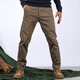 季言男士卡其色工裝長(cháng)褲男休閑褲2021新款商務(wù)百搭耐磨褲子  卡其色 36