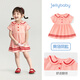 JELLYBABY【娃娃領(lǐng)撞色學(xué)院風(fēng)裙子】夏季兒童公主裙女童連衣裙禮服