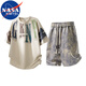 NASA MARVEL套裝男士夏季休閑運動短袖T恤短褲兩件套 2626卡其+2693杏色 XL