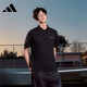 阿迪達斯（adidas）短袖T恤POLO衫男夏季運動快干透氣輕薄涼感寬松半袖 黑色 L