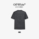 OFF-WHITE?情侶裝新款寬松短袖T恤圓領半袖高端純棉男裝上衣 深灰色 XL