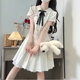 程朵連衣裙夏季2026新款短裙學生少女孩小個子高中初中生女生衣服裙子 圖片色 均碼 (可備注碼數)