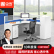 中偉（ZHONGWEI）屏風工位辦公桌職員電腦桌卡座隔斷財務(wù)桌員工單人位含柜