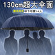 明佳匠雨傘超大號三人折疊傘結(jié)實(shí)抗風(fēng)暴非自動雨傘反向特大號晴雨兩用傘 12骨加固130cm加大傘面-深海藍(lán) 黑膠防曬-晴雨兩用-收傘不濕身