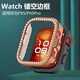 潮上惠適用華為fit5pro半包手表殼fti五por鏤空邊框por智能表wtch保護套watch表盤wacth外殼watchfit5表 玫瑰金*帶鉆*PC邊框 華為Fit5 Pro