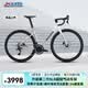 喜德盛公路自行車AD350碳纖前叉座管功率計齒盤X6鋁合金車架 星云白（26款） 510mm(適合身高175-180cm)