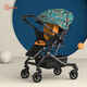 flykids四輪萬(wàn)向折疊可坐可躺嬰兒推車(chē)一鍵折疊減震雙向高景觀(guān)嬰兒車(chē)傘車(chē) 四輪萬(wàn)向幾何圖形