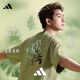 阿迪達(dá)斯（adidas）短袖男裝女裝夏運(yùn)動(dòng)服圓領(lǐng)寬松透氣休閑T恤KC0977 綠色 M