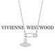 薇薇安·威斯特伍德（Vivienne Westwood）西太后正品項鏈女經典土星別針鎖骨鏈送女友生日禮物 銀色--土星別針鎖骨鏈