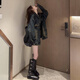 薇衣設(shè)美式復古水洗牛仔外套女2024春秋季新款設(shè)計感顯瘦寬松夾克上衣潮 深藍色 L 【115-130斤】