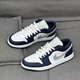 耐克（NIKE）女鞋秋季新款Air Jordan 1 Low aj1低幫板鞋休閑鞋耐磨籃球鞋子女 灰藍553560-141（GS款） 35.5