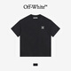 OFF-WHITE短袖T恤男女情侶字母箭頭潮牌炫染做舊寬松純棉上衣 WA01TE9003 黑色 M