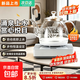 SPUCR蘇泊爾平替自動上水電熱水壺1.2L家用茶臺燒水壺一體機茶具316發熱盤茶桌茶幾嵌入式電茶爐 1L 【燒水壺】白色厚底款 保溫壺 【優質高硼硅玻璃+自動底部上水】