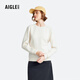 AIGLE艾高衛(wèi)衣戶外運(yùn)動保暖經(jīng)典圓領(lǐng)女士上衣 鴿子奶白 BH672 36 (160/84A)