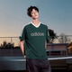 阿迪達斯（adidas）短袖T恤男款夏季寬松情侶款女快干V領足球運動文化衫KY2143 L