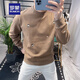 羅蒙（ROMON）歐洲站2025秋季休閑潮流衛衣男圓領(lǐng)時(shí)尚刺繡個(gè)性上衣男士長(cháng)袖帥氣 咖色 BG539 XXS XL (140-160斤)
