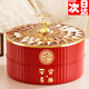 何佳功果盤(pán)家用客廳茶幾糖果盒年貨新年過(guò)年干果盤(pán)水果盤(pán)瓜子零食收納盒 【一層滿(mǎn)堂紅-福到我家+金鹿】