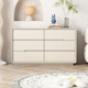 瀾熙世家意式極簡(jiǎn)實(shí)木六斗柜現代簡(jiǎn)約客廳臥室奶油系床尾柜子儲物收納柜 【薏米白】1.2m實(shí)木六斗柜 整裝