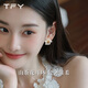 TFY2026超火春夏山茶花耳釘法式復古輕奢小眾高級感氣質大氣花朵耳飾 溫柔山茶花耳釘