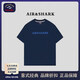 大青鯊 AIR SHARK德鯊經典男士短袖26新品重磅刺繡情侶T恤夏季重磅休閑寬松套頭衫 藏青色重磅短袖 SY-211 厚款 2XL 建議180-210斤