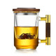 美斯尼美斯尼 茶杯玻璃泡茶杯帶過(guò)濾辦公杯 茶水分離杯墨色玻璃泡茶器 梵音杯 透明