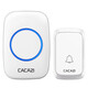CACAZI/卡佳斯A06無(wú)線門鈴 一拖二拖一不用電源直流用電池 遙控電子家用呼叫器防水老人呼叫器 （白色）1接收+1按鈕+全套電池