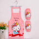繽樂(lè )熊兒童圍裙畫(huà)畫(huà)衣防水無(wú)袖背心式反穿衣中大童男女寶寶罩衣圍兜定做 粉色Kitty貓 大碼（建議110-160cm 6-12歲）