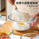幾物森林 家用大號和面玻璃盆加厚水果沙拉碗料理盆烘焙打蛋醒面碗 2.2升