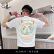 薩拉維夫（SLLAVIF）品牌2026新款T恤男夏季中青年潮流短袖透氣舒適個性印花短袖男裝 白色 M 適合95-120斤