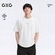 GXG【涼感】26夏季新品GXG男裝 微廓字母背后大圖案圓領短袖T恤男