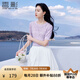 香影紫色針織衫女短袖2025夏裝新款t恤氣質(zhì)套頭鏤空?qǐng)A領(lǐng)正肩上衣 紫色 M 160/84A/95-110斤