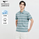 七匹狼短袖POLO男夏季純棉絲光細條親膚舒適短t 209(淺綠) 2XL