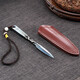 久堂大馬士革花紋鋼茶刀純手工普洱茶刀創(chuàng  )意撬茶器茶錐子功夫茶具配件 千層鍛造大馬士革茶刀（二王）