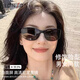 戀上太陽鏡男女款高級感歐美復(fù)古貓眼墨鏡女個性曲面小框防紫外線眼鏡