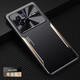 艾萊寶 vivox80手機殼全包防摔vivox80pro保護套X80金屬鋁合金外殼5G全包磨砂男女款 vivox80金屬刀鋒-黑金色