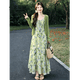 宏資琦碎花吊帶連衣裙女夏季2026新款絕美海邊度假風開衫長裙子兩件套裝 碎花吊帶連衣裙+綠色開衫 L