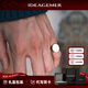 IDEAGEMER 【紳士戒指】銀戒指男簡約小眾百搭指環尾戒首飾生日禮物送男友 光面戒指【金色開口橢圓款】